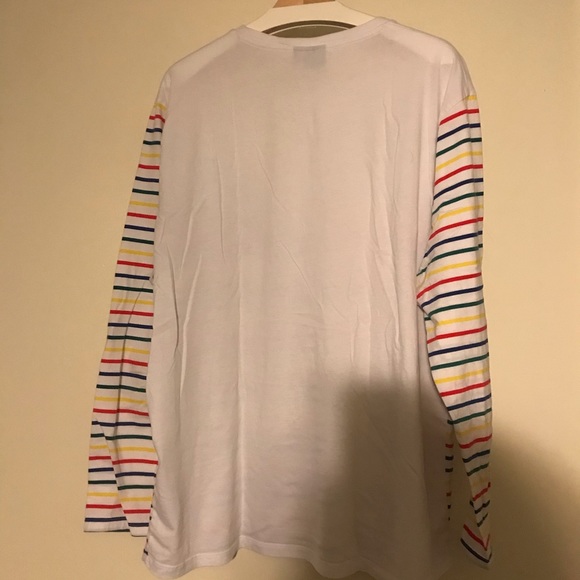 Asos rainbow stripe long sleeve shirt XXL - Picture 3 of 3